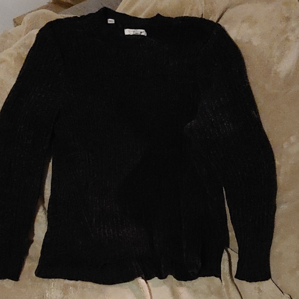 Jachs Girlfriend Women's Black/Dark Gray Crew Neck Sweater Sz XL